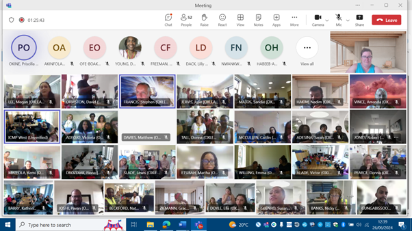 Ox_OTs's tweet photo. Lot's of teams throughout Oxleas' got involved in the quiz today to celebrate our hard work. Had a great time and we ended with a respectable score! Thank you @OxleasNHS @Regan1Lorraine @DonveOxleas #OxleasNHS #TrustOfTheYear https://t.co/W84mguYYpC
