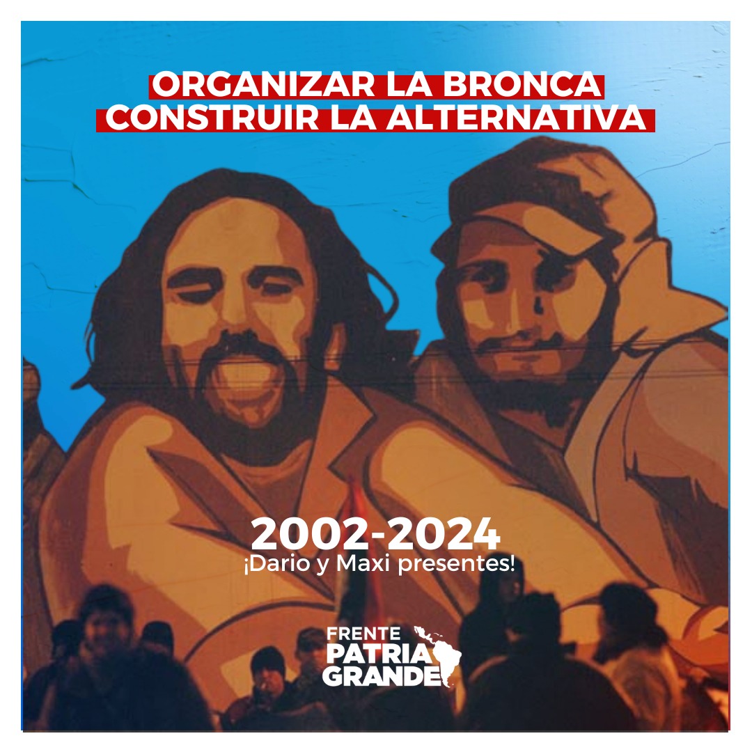 Junio nos arde rojo 🔥 

Como nos enseñaron Darío y Maxi seguimos organizando la bronca para construir una esperanza para nuestro pueblo.

A 22 años, Darío Santillán y Maximiliano Kosteki, presentes!