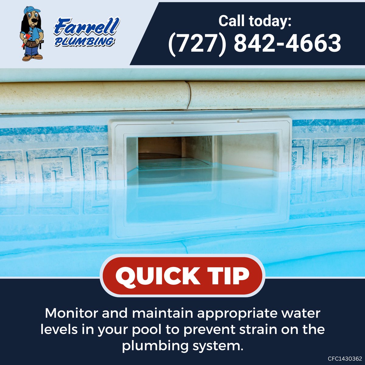 GoTeamFarrell's tweet image. 🌊 Dive into plumbing care! Don't forget to regularly monitor and maintain optimal pool water levels to safeguard your plumbing system.

When water levels drop too low, pumps may run dry, potentially leading to costly damage. Keep your plumbing system happy a...