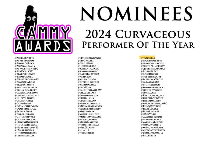 Nominated for Crossover &amp; Curvaceous Performer of the Year! Honored and grateful AF!  🥰🥰🥰 https://t.