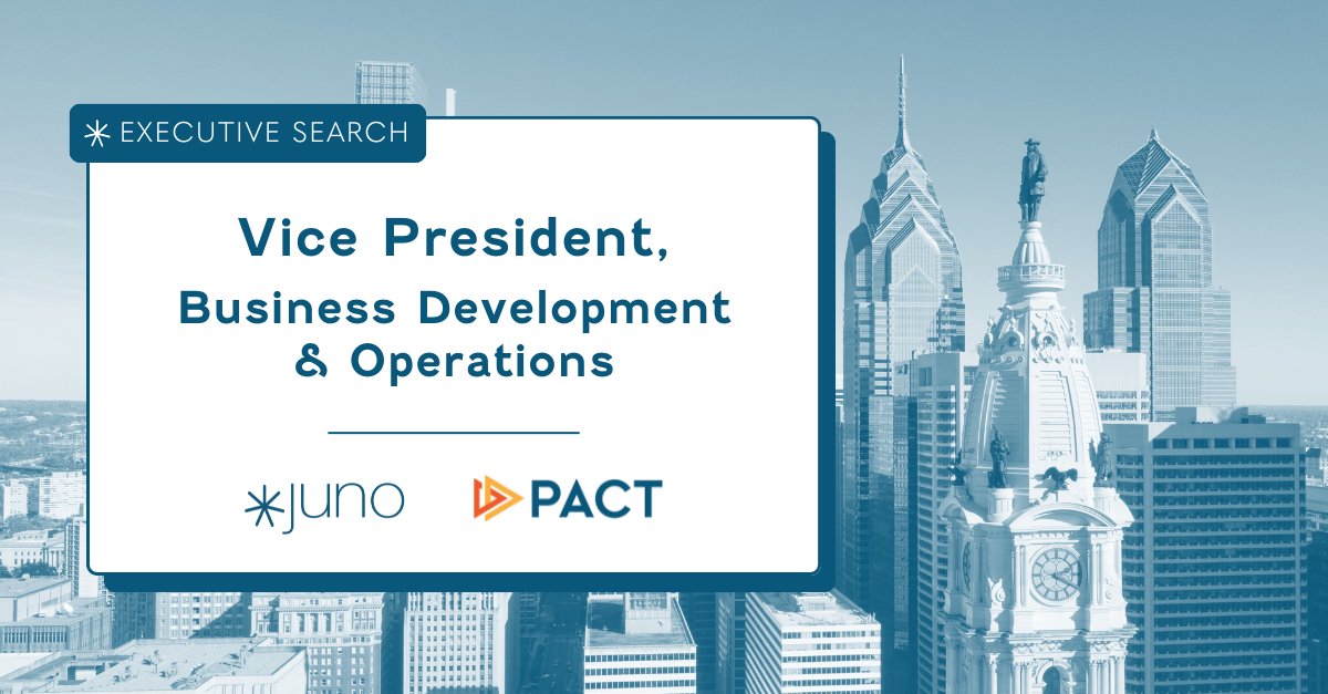 🚀 Excited to partner with @junosearch to fill our VP, Business Development &amp; Operations role. This role will work with our CEO to build relationships, secure new biz, &amp; boost membership &amp; sponsorship. Will oversee membership, marketing, &amp; events.

👉 info@junosearchpartners.com