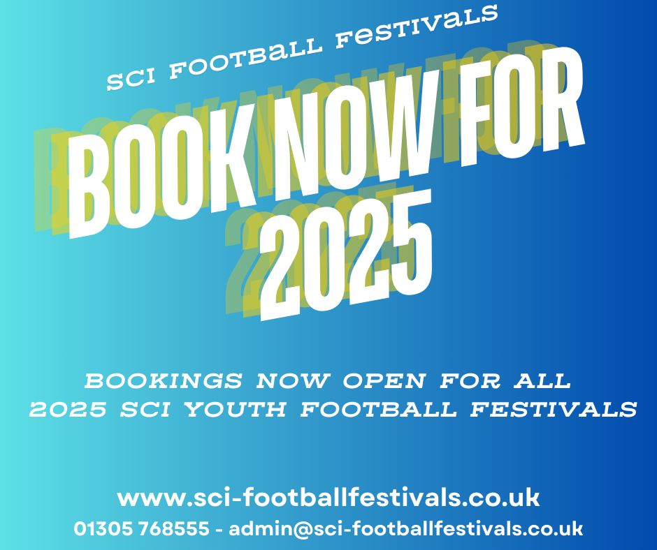🌟⚽ Join SCI Youth Football Festivals on tour in 2025! ⚽🌟

12 exciting events featuring football, fun activities, and celebrity presentations!  More info at buff.ly/3V9T7yQ or admin@sci-footballfestivals.co.uk

#YouthFootball #GrassrootsFootball #FootballTournaments