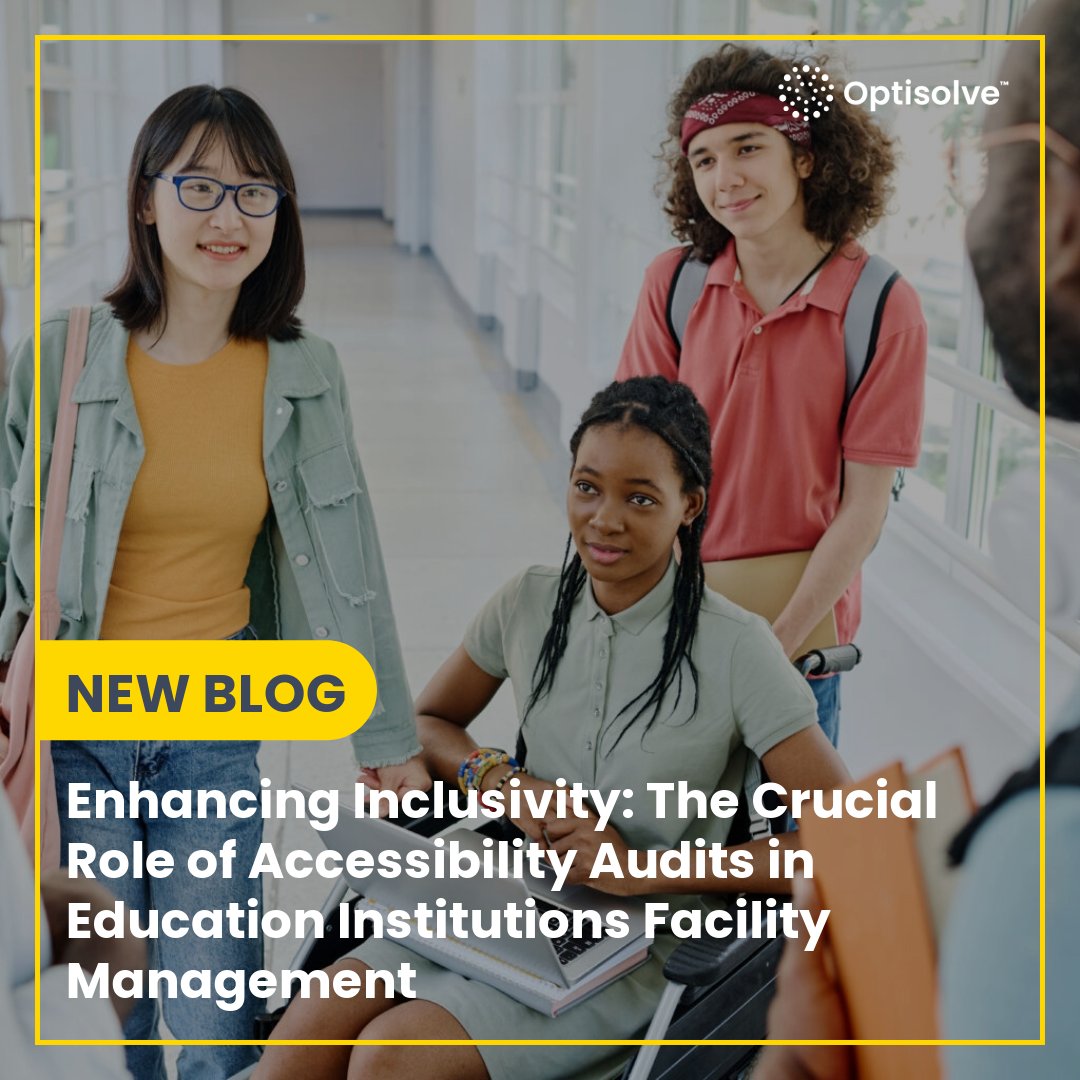 OptiSolve's tweet image. New Blog Post Alert!

Check out our newest blog post &quot;Enhancing Inclusivity: The Crucial Role of Accessibility Audits in Education Institutions Facility Management&quot;
optisolve.net/enhancing-incl… 

#optisolve #optisolveclean #facilitymanagement #accessibilityaudits #enhancinginclusivity