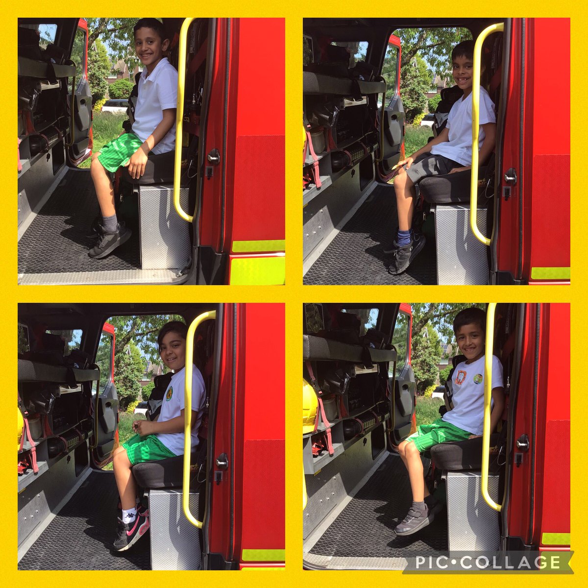 We also got chance to take a seat in the fire engine. The firefighters even put the lights and sirens on for us.