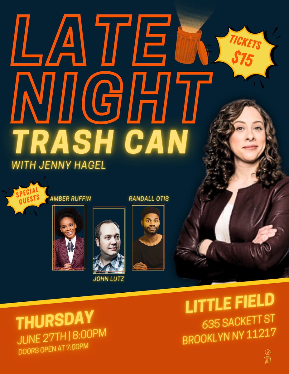 Late Night Trash Can is TOMORROW at <a href="/littlefieldnyc/">littlefield</a> ! Don’t miss out!

eventbrite.com/e/late-night-t…

#comedy #sketch #latenight