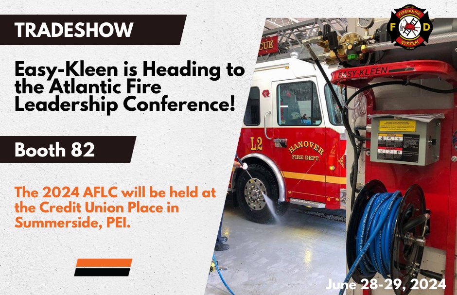 Easy-Kleen is excited to attend the Atlantic Fire Leadership Conference.
Our knowledgeable sales rep &amp; volunteer fire fighter, Josh Reicker, is excited to connect and share how Easy-Kleen can benefit your Firehouse.
Stop by booth 82 to say “hello!” 
hubs.ly/Q02DnYNc0