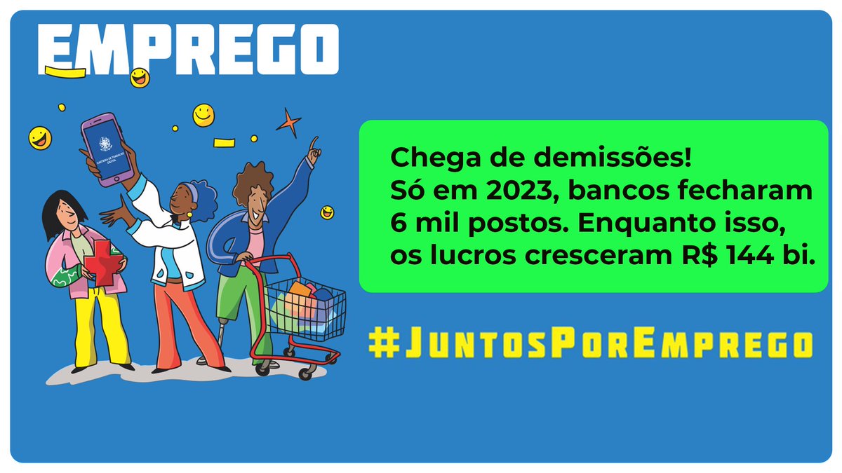 juninho_couto's tweet photo. Todos nós, bancárias e bancários, nos mobilizamos pela defesa dos postos de trabalho digno e com remuneração justa no sistema financeiro, @Febraban! #JuntosPorEmprego https://t.co/3ga32QY8NX