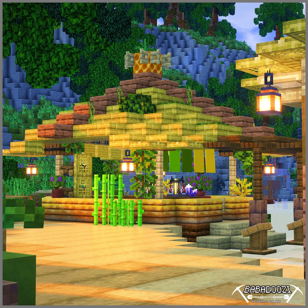Babadoozi's tweet image. Baba's Bar | Community Plot
🥔🥯Built on the Bakery Server (play.bakery.builders)

Shaders and Resources Pack
Complimentary Unbound 
Better Leaves Resources pack

#minecraft #minecraftbuilds #minecraftfantasy #minecraftbuild #minecraftdesign #minecraftideas #minecrafthouse