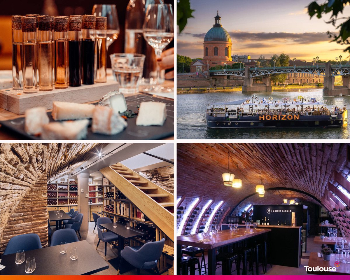 ☀️ Cet été, réservez votre activité gourmande lors de votre séjour à #Toulouse ! 
Initiez-vous à la dégustation de vin, faites un repas original basé sur les accords fromages ou chocolats et vins ou offrez-vous un dîner croisière sur la Garonne

➡️ toulouse-tourisme.com/reservez-en-li…