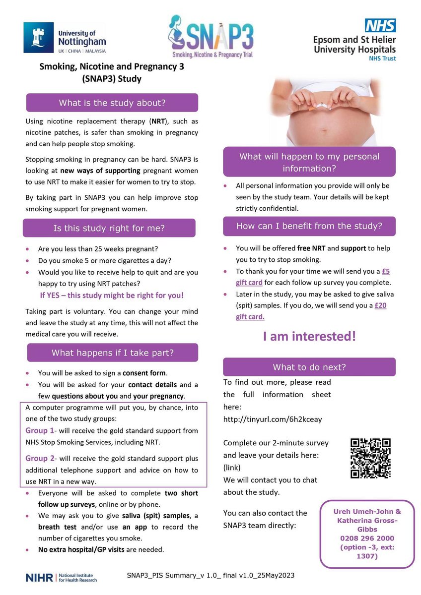 Want to hear more about our #SNAP3 trial? 
Why not take a 2 minute survey to see if your eligible to take part. 
Get in touch if you any queries 📲📧
nctu.ac.uk/Our-Research/R…