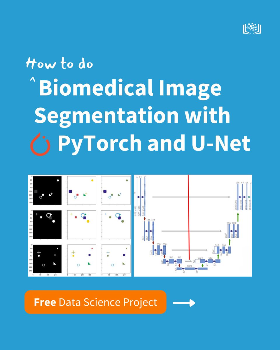 CognitiveClass's tweet image. [Free Data Science Project] Learn to construct a U-Net model using PyTorch👇️

Get the full codebase + step by step instructions for free:
🔗 cognitiveclass.ai/courses/medica…

#PyTorch #UNet #ComputerVision #DataScience #DeepLearning #ImageSegmentation