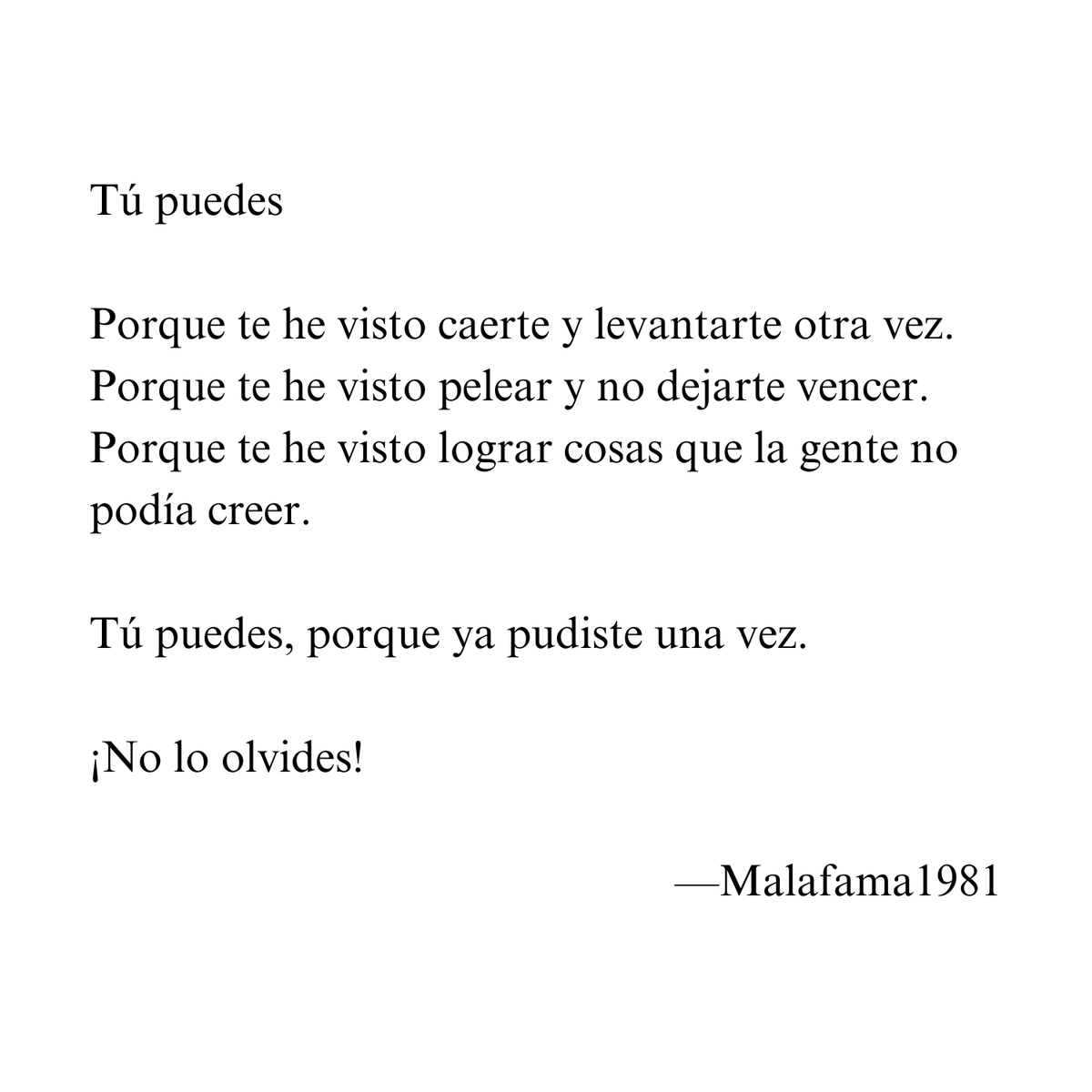 MalaFama1981's tweet photo. Tú puedes https://t.co/5zTso4FE0l