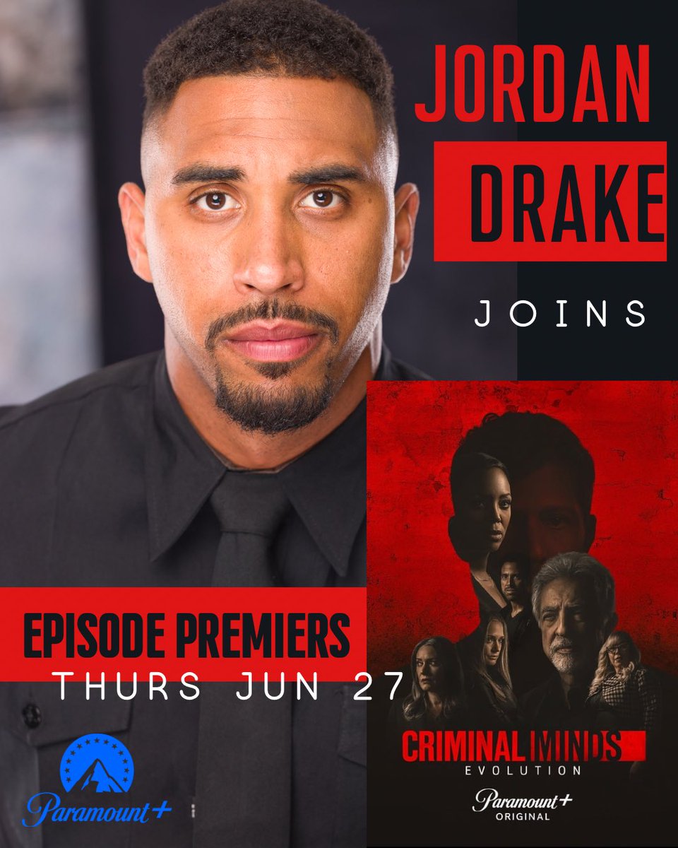 ThisJordanDrake's tweet image. 📺 Tune in tomorrow on @paramountplus to watch me team up with Joe Mantegna and the BAU to thwart evil doers!

Premiers Thursday June 27th on @paramountplus