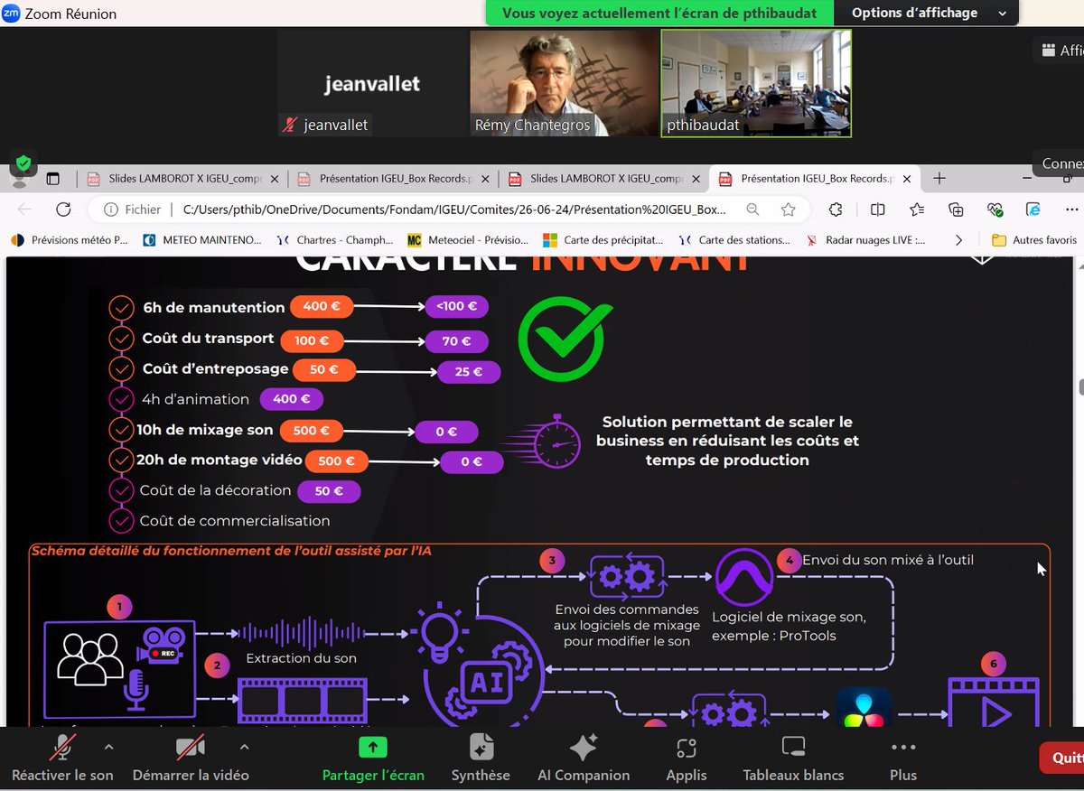 JBVallet's tweet image. Comité d'incubation #ENSAM de l'été.