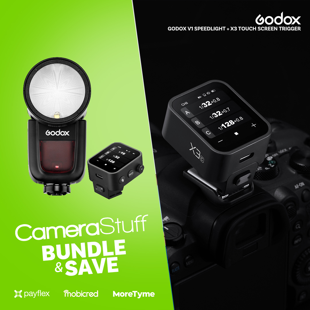 CameraStuff's tweet photo. Bundle and Save at CameraStuff! Save 15% when you buy both the Godox V1 Round Head Flash + X3Touch Screen Flash Trigger

❌ Was R 7,799.98
✅ Now R 6,629.98 

Buy at CameraStuff: https://t.co/cC9iGHjkSR https://t.co/4cTCxG6vTa