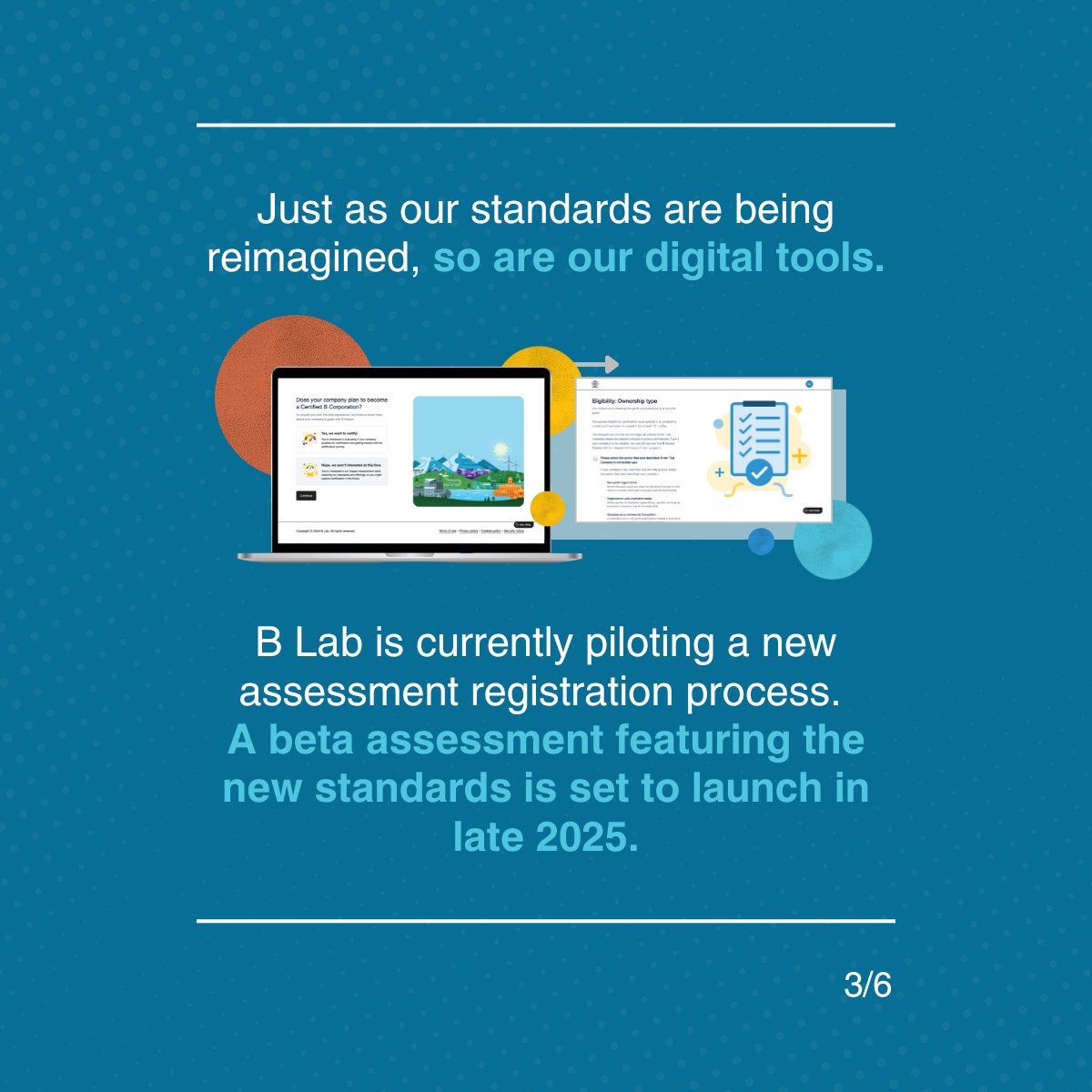 BCorporation's tweet image. We're transforming B Lab’s standards to ensure #BCorps lead the way in business. 🌍🔄

💡Read our latest blog to learn more about the extensive work happening behind the scenes: bit.ly/3KWAed3

#BCorp #Sustainability #BusinessForGood