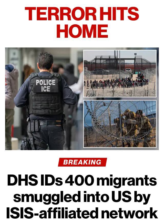 charliekirk11's tweet image. NEW—The location of over 50 ISIS-affiliated “migrants” remains unknown after the Department of Homeland Security discovered terrorists were exploiting a human smuggling networks to help over 400 future terrorists from Central Asia illegally enter the United States.

Many of the