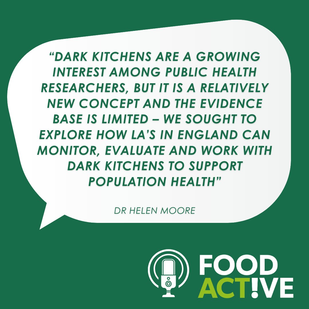 🎙️ New podcast alert! 🎙️

We spoke to Heather Brown, Helen Moore and Hannah Groves, researchers at Lancaster and Teesside university, about their ongoing research evaluating the impact of dark kitchens on the food environment 

Listen to the episode here👉open.spotify.com/episode/4gpehf…
