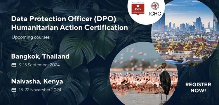 🚨9-13 September, Bangkok 🚨

Next stop of the #DPO in #HumanitarianAction course with <a href="/ecpcmaastricht/">ECPC</a> <a href="/Refugees/">UNHCR, the UN Refugee Agency</a> <a href="/ifrc/">IFRC</a> <a href="/WFP/">World Food Programme</a> @icrc DPOs

-&gt; Programme and registration: lnkd.in/eGWGAzN 

Book your seat now! We look forward to meeting you.
