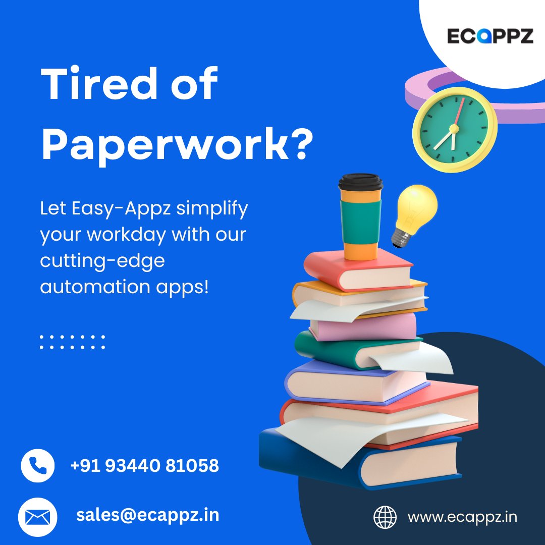 EcappzDev's tweet image. Ready to say goodbye to paperwork headaches? 📑💼we are here to streamline your operations with innovative automation
#appdevelopment #webistedevelopment #customappdevelopment #zohodevelopment #ecommerceappdevelopment #developers #zohodevelopers