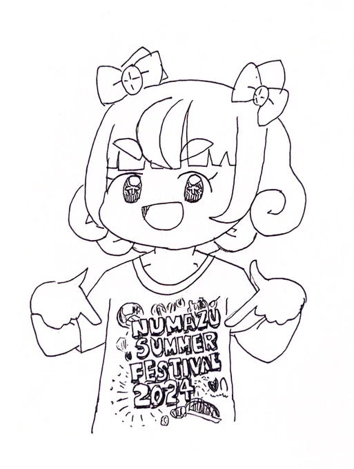 E:沼津夏祭りTシャツ
 #めんだこめめちゃん 