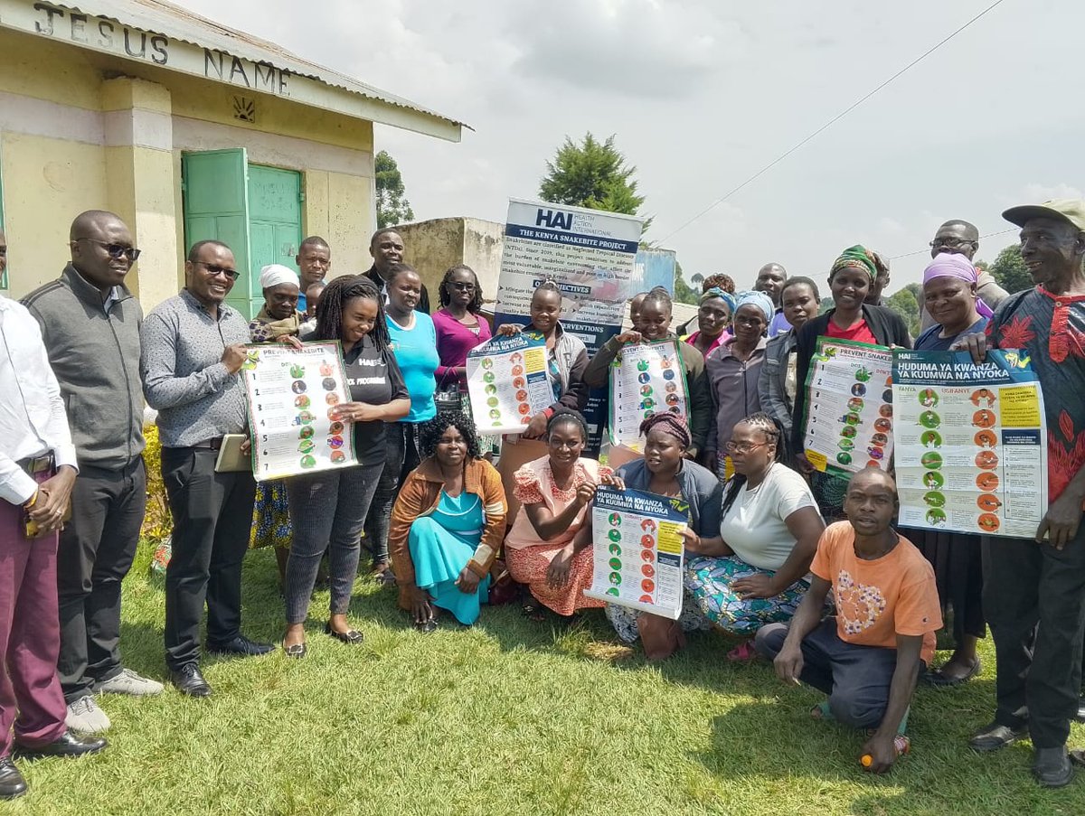 MeTAKenya2018's tweet photo. Concluded our community sensitization forums on snakebite prevention & first aid measures in Vihiga County on a high note!👏 Lots of excitement from pastors, chiefs & HCWs to disseminate the information,report SB cases & measure indicators.A great win for our SB program!
#EndNTD https://t.co/sFPlNVfyUC