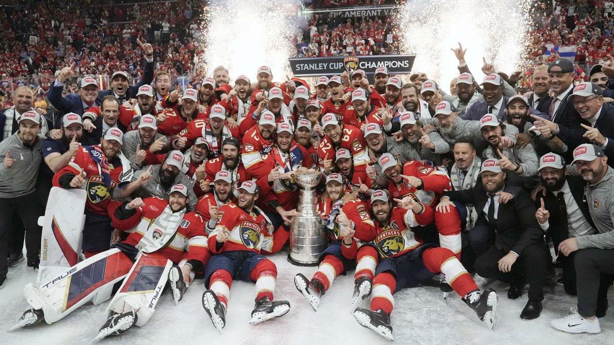 The <a href="/FlaPanthers/">Florida Panthers</a> are Stanley Cup Champions! What a series, what a Game 7.  Congratulations! #stanleycupchampions #winners #NHL #petproducts #dogsoftwitter #madeintheusa #allstardogs