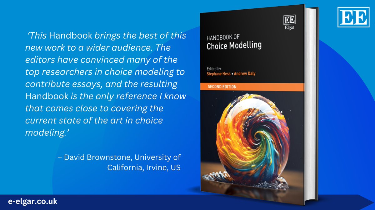 Elgar_Economics's tweet image. Out now: Handbook of Choice Modelling, Second Edition edited by Stephane Hess and Andrew Daly
More info: e-elgar.com/shop/gbp/handb…
Read a sample chapter: doi.org/10.4337/978180…
#choicemodeling