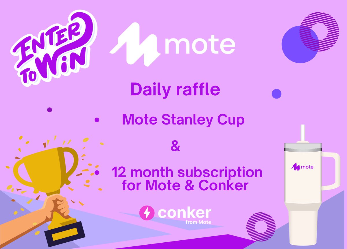 justmoteHQ's tweet photo. π Swing by the Mote Booth #538 at #ISTELivefor a chance to win a "Mote Stanley Cup" and a 12-month subscription to Mote & Conker! Don't miss out on daily prizes and awesome edtech tools! ππ #EdTech #ISTELive #MoteMagic https://t.co/K8mGHmpx5y