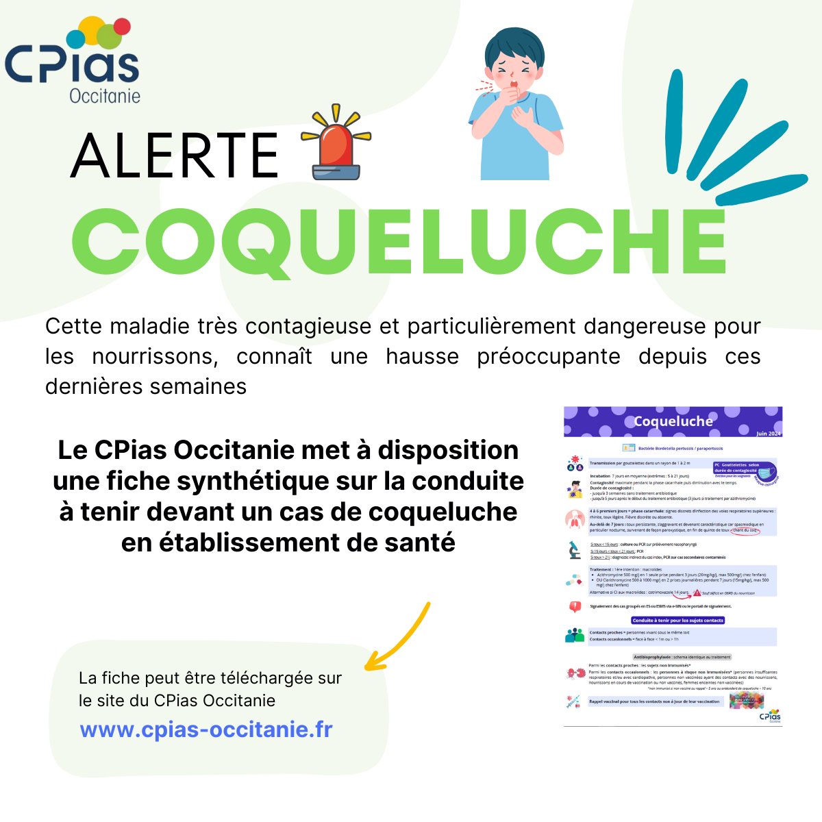 CPIASOccitanie's tweet image. Vous pouvez directement trouver les fiches réflexe ici : lnkd.in/d3HDspPG
hashtag#coqueluche hashtag#vaccination hashtag#alerte hashtag#outil
