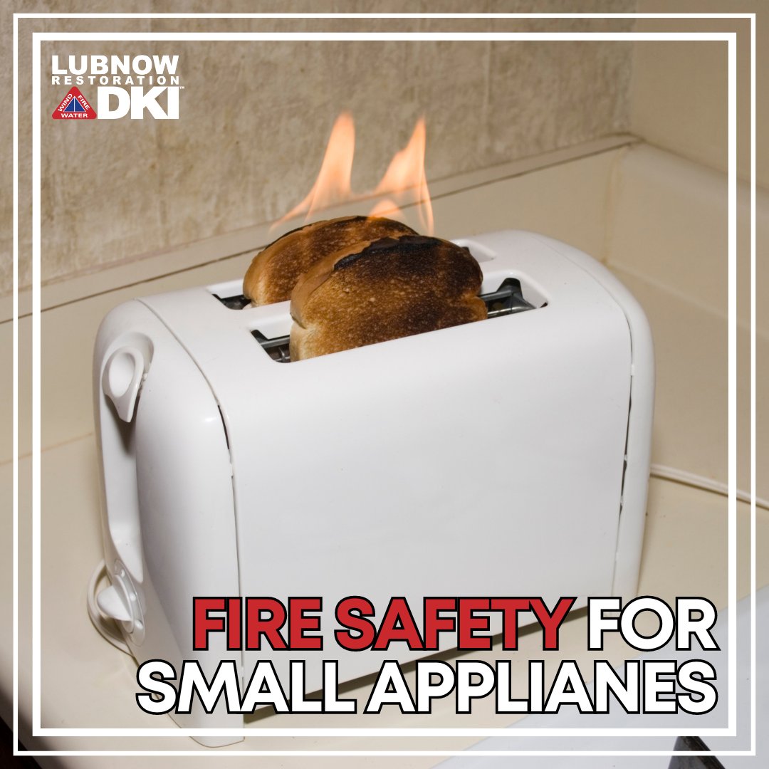 Accidents involving small appliances are one of the leading causes of commercial property fires.

🔥 Never leave small appliances running unattended 
🔥 Follow manufacturer instructions

If a fire has damaged your property, visit lubnow.dki.ca/services/fire-…

#DKILubnow #LondonON