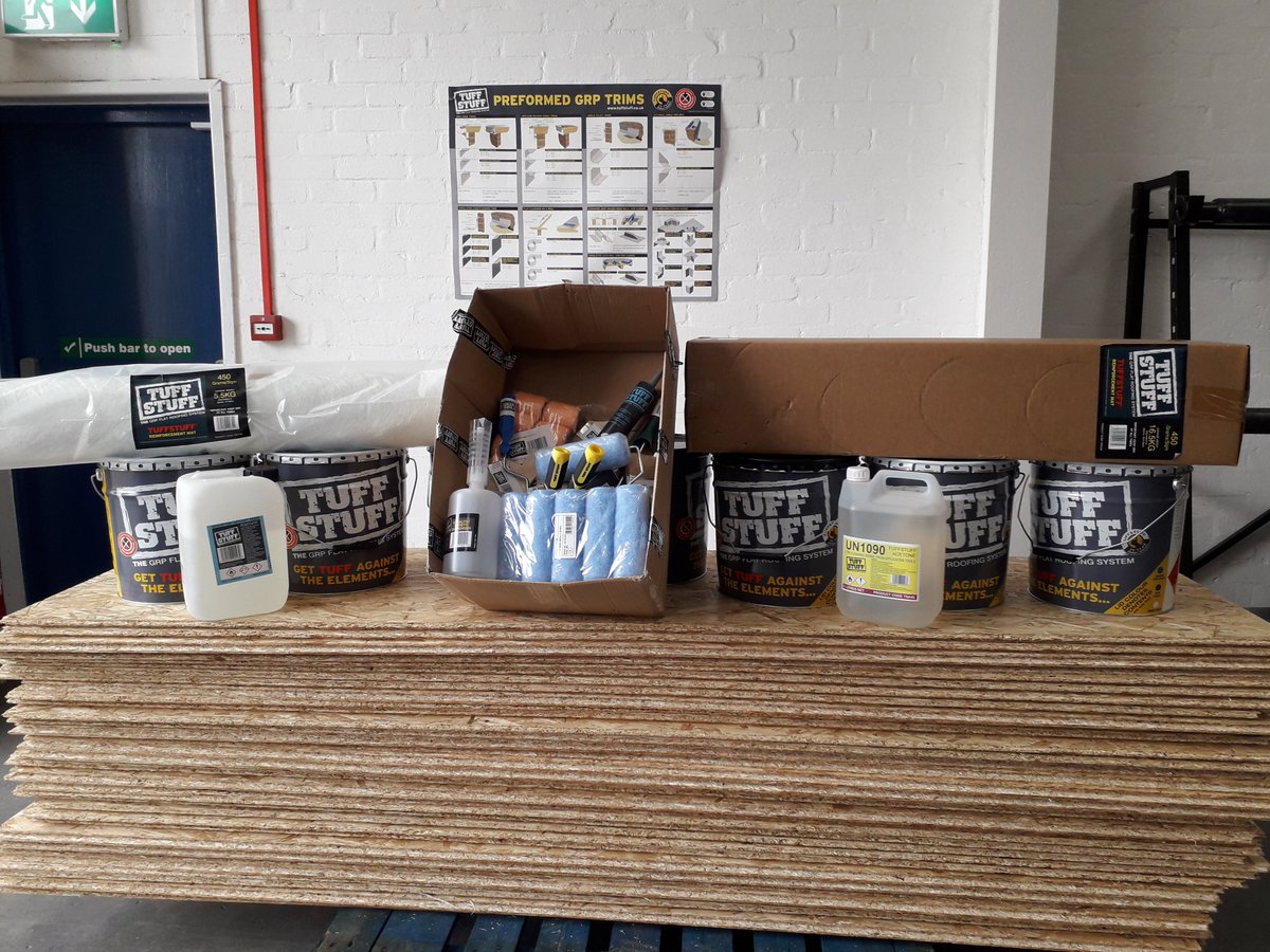 So, now the 'on the roll' Firestone rubber is in we have now stocked up on the resin (GRP) as well as a nice pile of OSB boards and timber supports. We are ready for the #roofers so swing by BPS Plastics, Unit G, #leeds LS14 2AQ or give us a call on 0113 232 0072.  #roofing