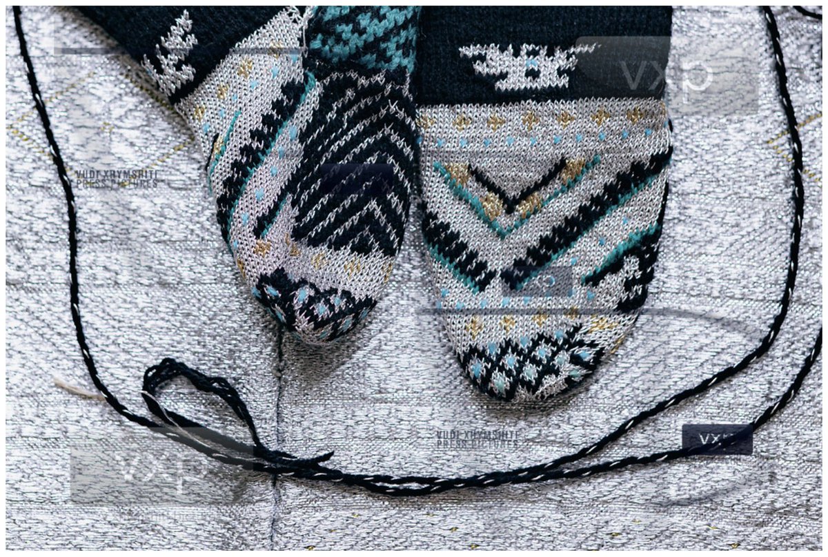 Etnofoto's tweet photo. These are handmade socks, known in Gorani tradition as "Çorape Gorane," crafted from wool and silver wire. They are made exclusively for males. https://t.co/RwPQLjg1oW