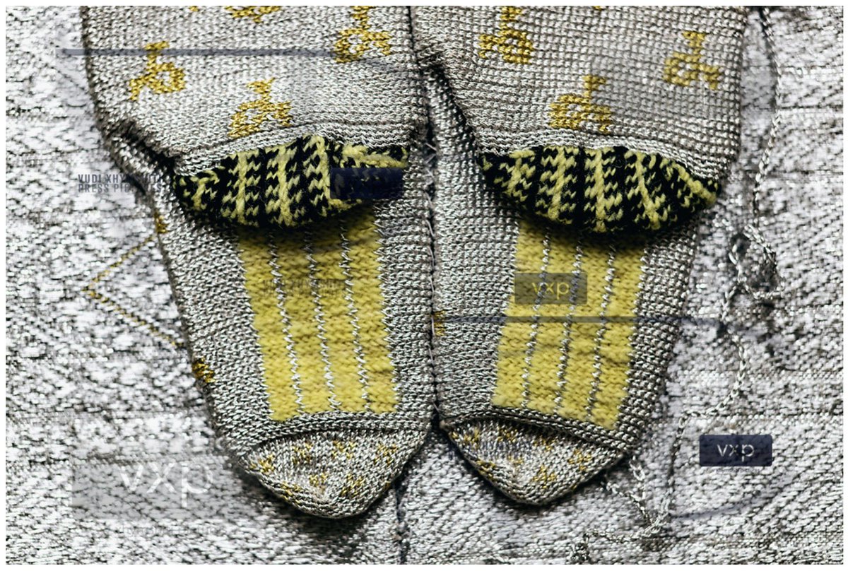 Etnofoto's tweet photo. These are handmade socks, known in Gorani tradition as "Çorape Gorane," crafted from wool and silver wire. These socks are made specifically for brides. https://t.co/BAzxOgs0tC