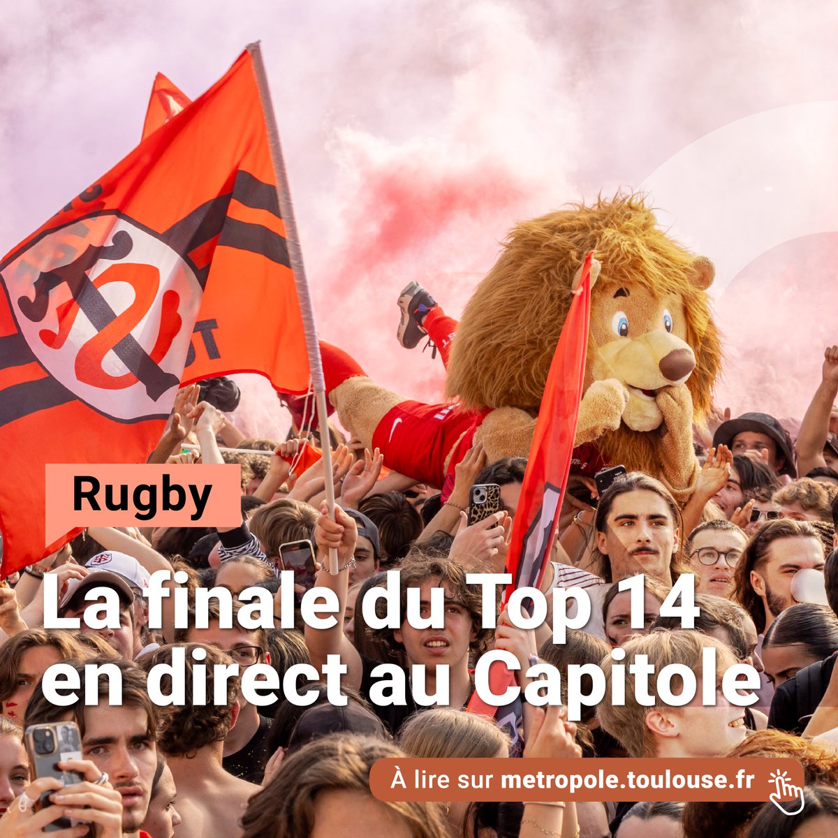 Vendredi 28 juin, la finale du Top 14 opposant le Stade Toulousain à l'Union Bordeaux Bègles est diffusée en direct sur écran géant place du Capitole. Cet événement fait l'objet d'un dispositif de sécurité renforcé.
🔗 bit.ly/FinaleTop142024