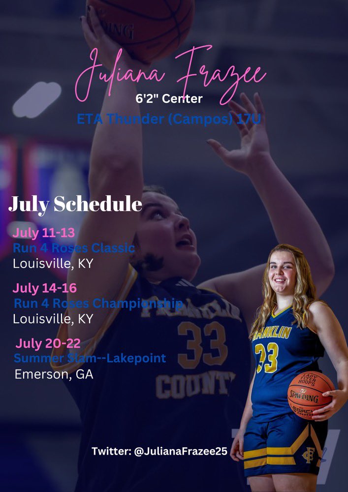 Here is the remainder of my 2024 AAU schedule! Hope to see you there !