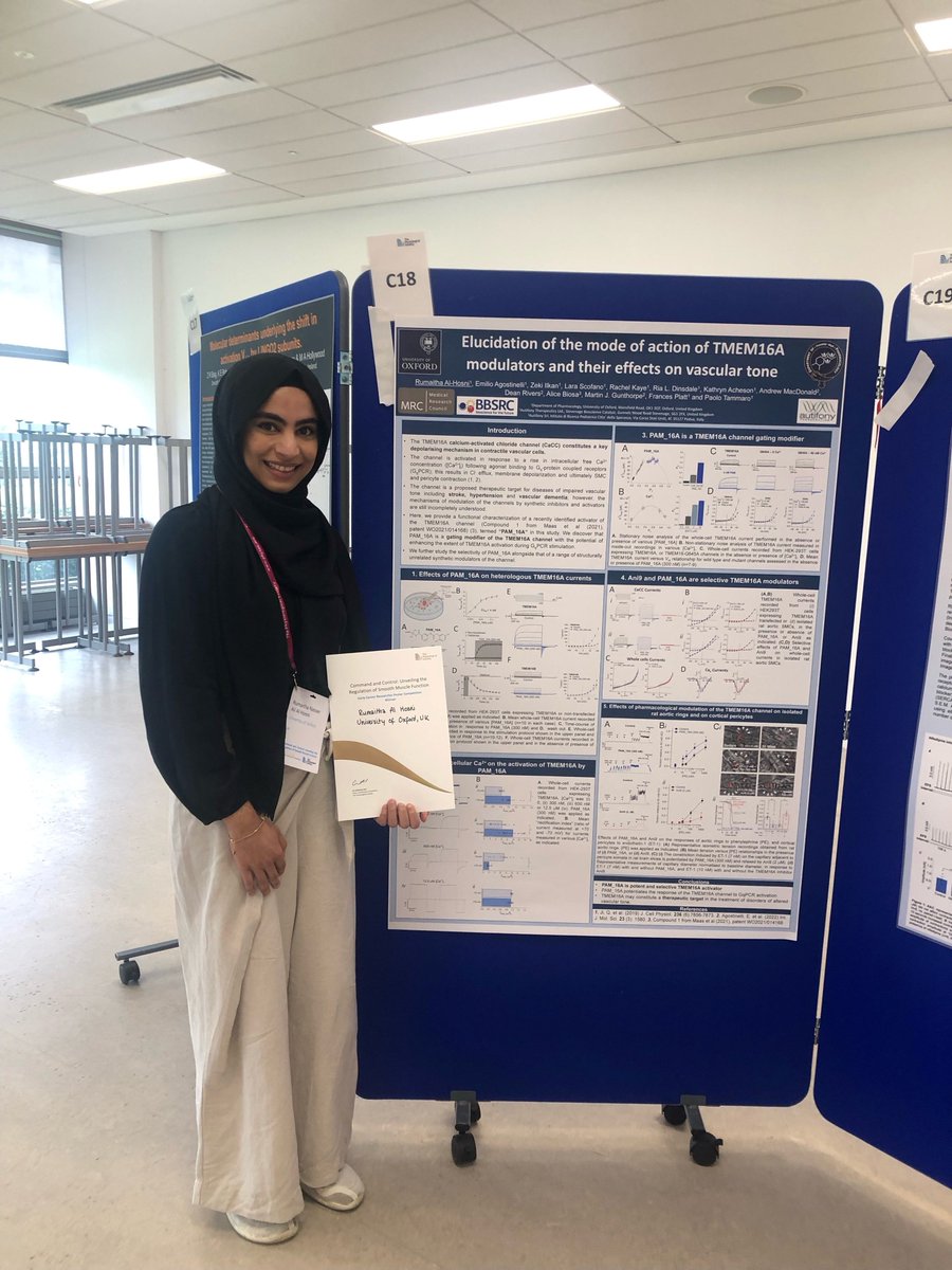 PhySoc's tweet photo. π Congratulations to our winners and runners up for the early career researcher poster competition at the #SmoothMuscleFunction meeting @DkIT_ie.
π First prize was jointly awarded to:
Rachel Kaye @UniofOxford
Rumaitha Al Hosni @UniofOxford https://t.co/DezWbpd8Yn