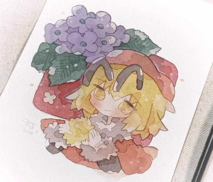 あじさいとはち