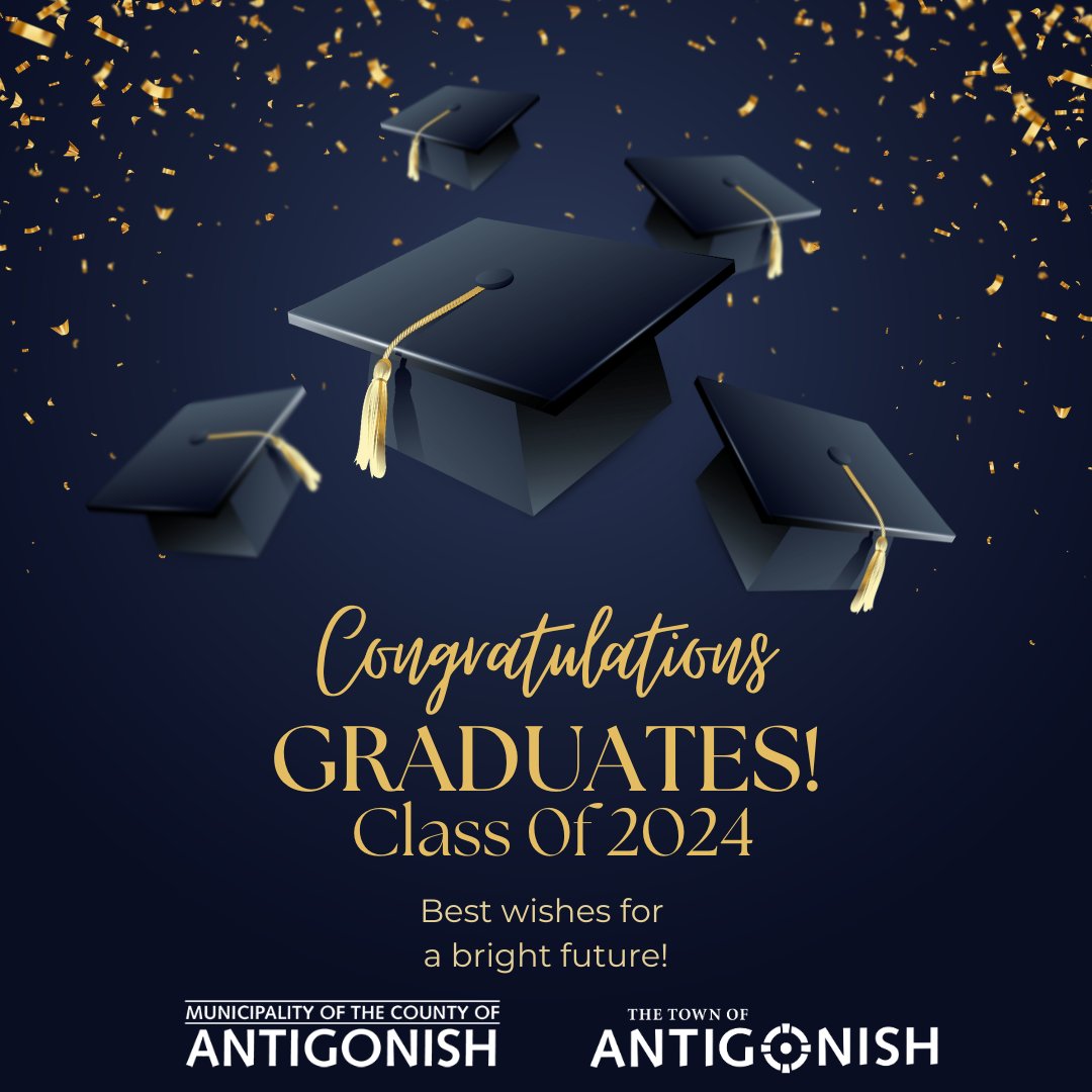 Antigonish County (@antigonishco) on Twitter photo The <a href="/AntigonishTown/">Town of Antigonish</a> & <a href="/antigonishCo/">Antigonish County</a>
would like to extend best wishes to the graduating classes from Dr. JH Gillis Regional High School, East Antigonish Academy and École acadienne de Pomquet!
Congratulations to the graduating class of 2024!
<a href="/DrJHGRegional/">Dr. John Hugh Gillis Regional High School</a> <a href="/EastAntECA/">East Antigonish Education Centre/Academy</a> <a href="/EAPomquet/">ÉcoleacadPomquet</a> The <a href="/AntigonishTown/">Town of Antigonish</a> & <a href="/antigonishCo/">Antigonish County</a>
would like to extend best wishes to the graduating classes from Dr. JH Gillis Regional High School, East Antigonish Academy and École acadienne de Pomquet!
Congratulations to the graduating class of 2024!
<a href="/DrJHGRegional/">Dr. John Hugh Gillis Regional High School</a> <a href="/EastAntECA/">East Antigonish Education Centre/Academy</a> <a href="/EAPomquet/">ÉcoleacadPomquet</a>