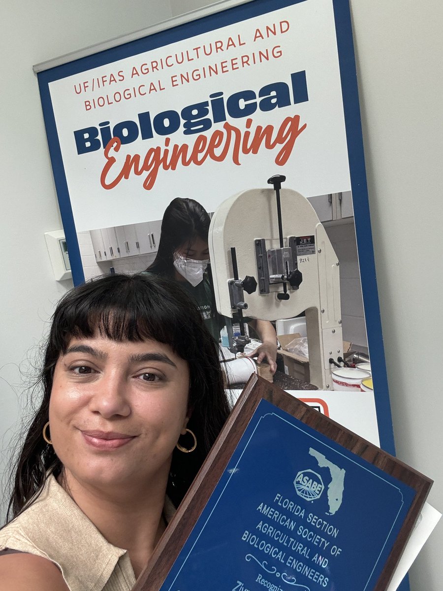 ziynetboz's tweet photo. I would like to thank @FL_ASABE for the 2024 Outstanding Young Researcher Award. Still enjoying the word โyoungโ while I can. I donโt have a fancy picture receiving the award since I was at the @refed Food Waste Summit during the event. But I โค๏ธour @UF_ABE backdrop. #ABErocks https://t.co/xjX949W55N
