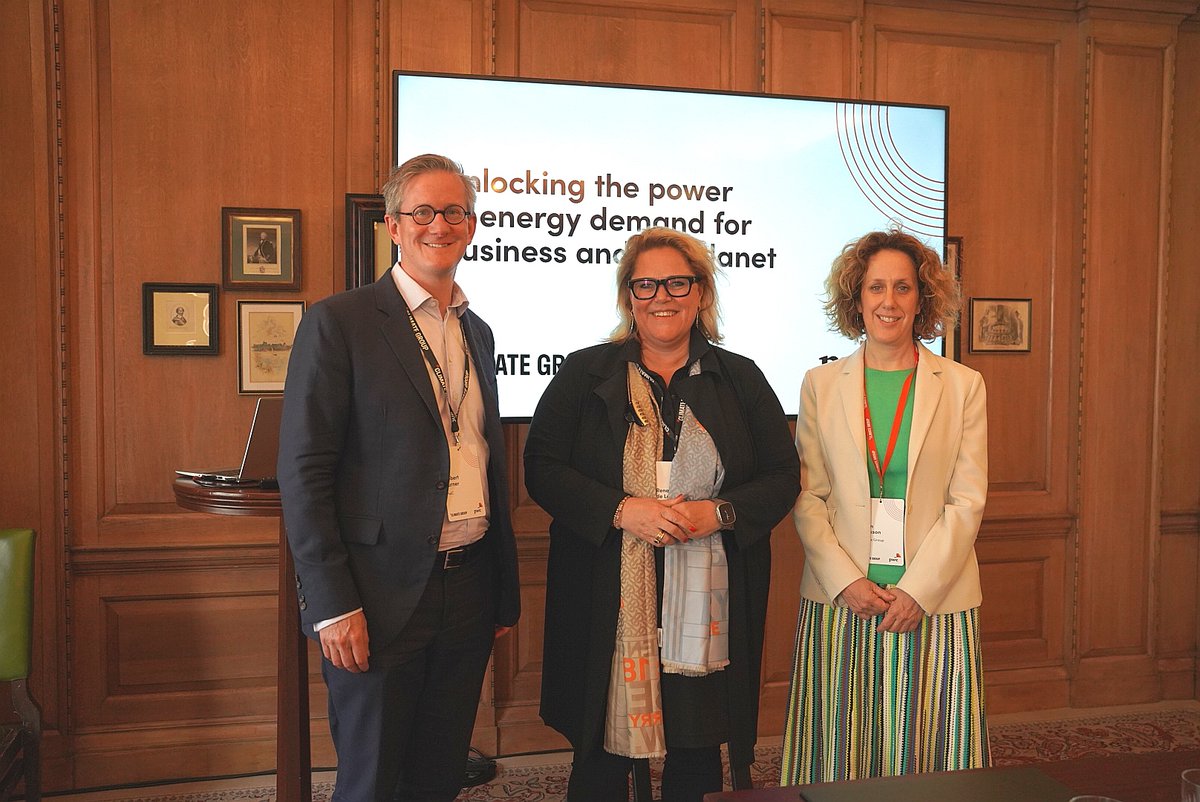 PwCClimate's tweet photo. 🌿 This week is #LCAW24, and we co-hosted an event marking the 20th anniversary of the @ClimateGroup, where Renate de Lange, our Global Sustainability Markets Leader, gave opening remarks and Rob Turner, Energy Sector Leader at @PwC_UK, shared our #Energy Demand Experience with guests. Beforehand, we co-hosted a thought-provoking roundtable with Climate Group on ‘Unlocking the power of energy demand for business and the planet.’ We discussed the huge potential of reducing energy demand to cut both costs and emissions.

🌏 We’re looking forward to continuing to work with Climate Group CEO Helen Clarkson and the entire team as Headline Partner of #ClimateWeekNYC, which is returning in September for its 16th year. Learn more about Climate Week 2024: https://t.co/DyBQ4BkORb

@london_climate