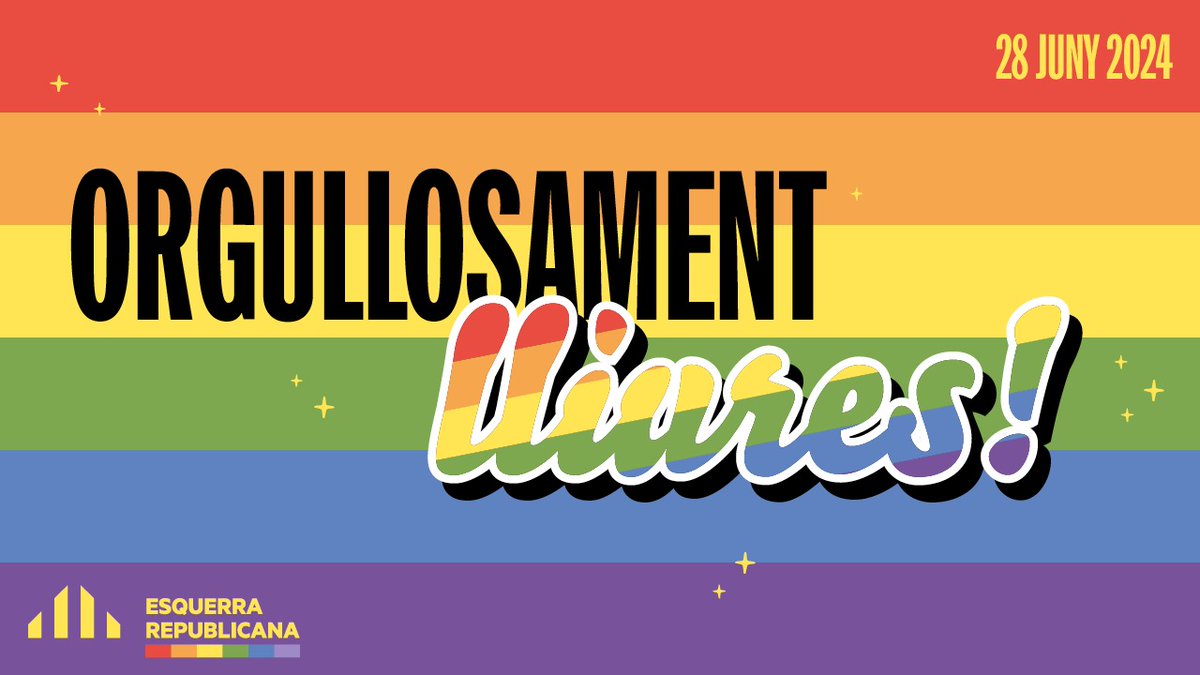 Esquerra_ERC's tweet photo. Davant l’extrema dreta, orgull🌈 avui i cada dia ✊

#28J #OrgullosamentLliures! https://t.co/2tD9XV3Fzd