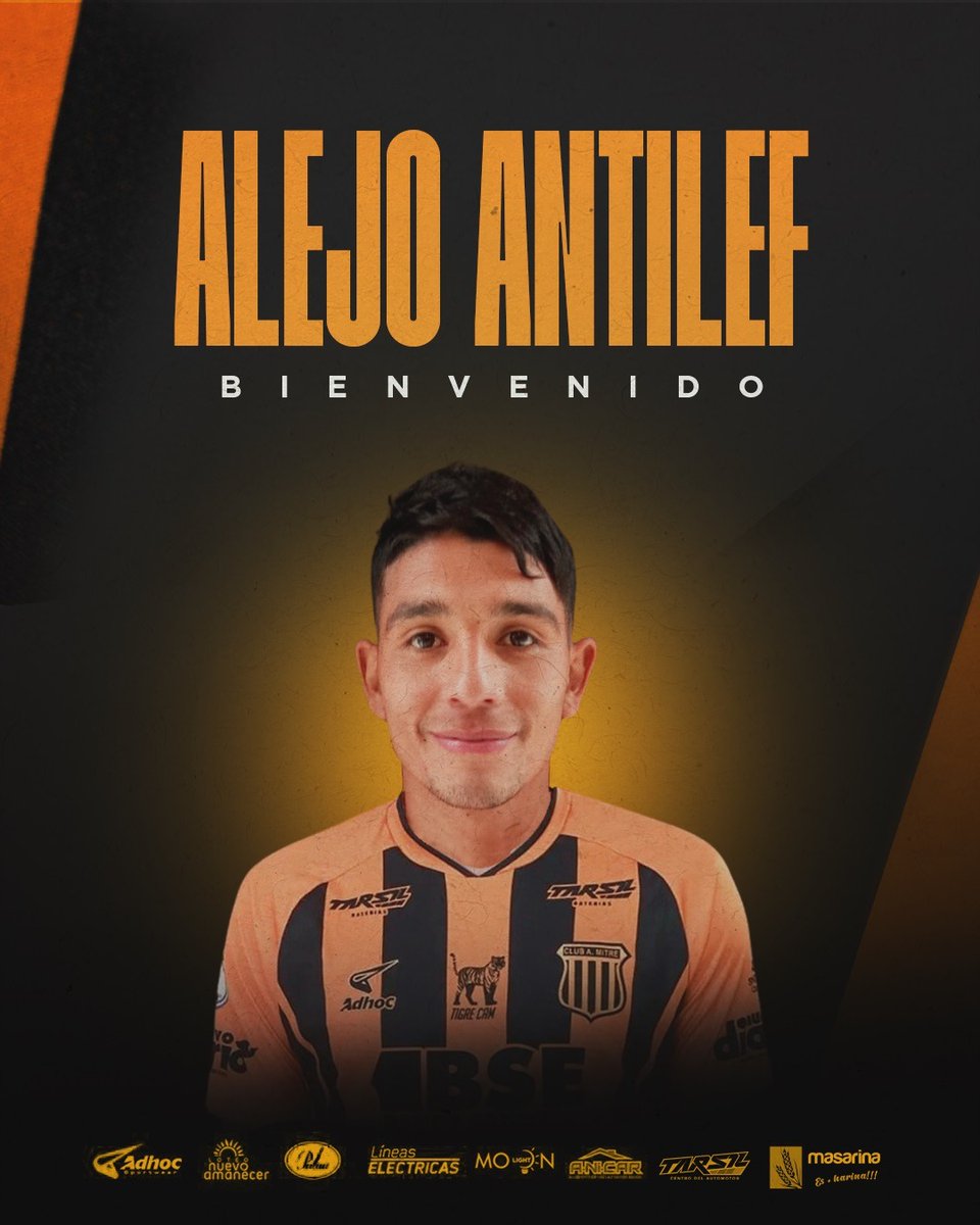 ¡¡Bienvenido Alejo Antilef!!  

Alejo Antilef, se transformó en  la nueva incorporación del Club Atlético Mitre. 
El mediocampista proviene del Club Atlético All Boys de la provincia de Buenos Aires.

#Refuerzo 
#PrimeraNacional
