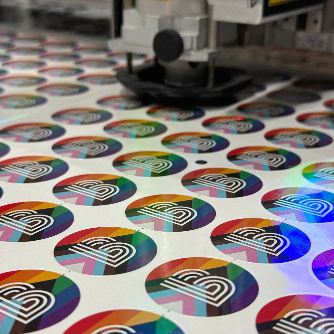 PureButtons's tweet image. Rainbow Gloss Buttons on the cutters this AM!
#CustomButtons #PureButtons #MADEINOHIO