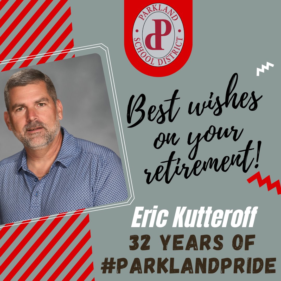 🎉Congratulations to Eric Kutteroff, who was a sixth grade teacher at Springhouse Middle School, on his retirement! Eric taught at Parkland for 29 years! 
#ParklandPride