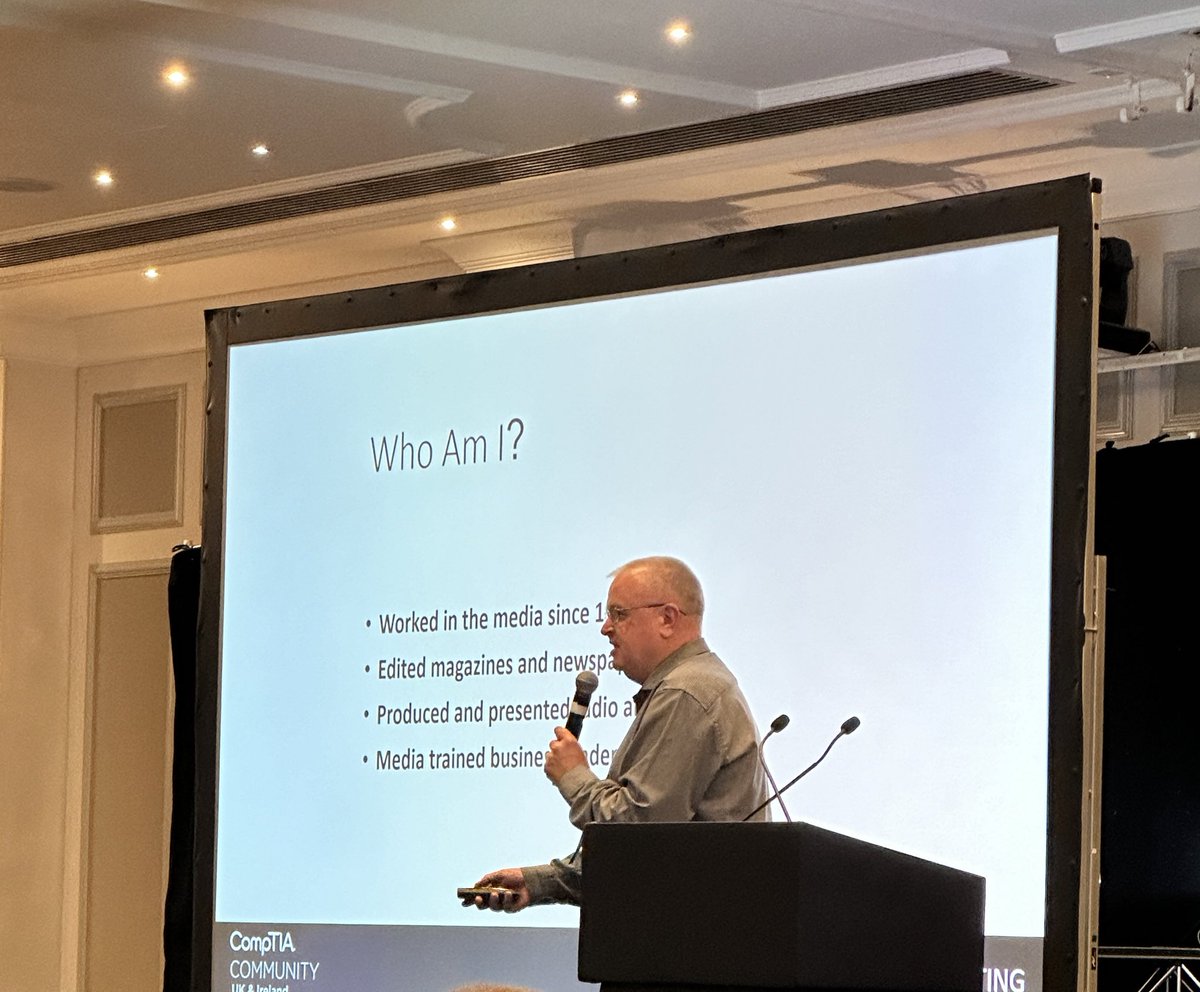 FraggleWorks's tweet photo. Great session from @carljones1 at @CompTIAConnect UK &amp; Ireland regional meeting today #comptiacommunity 🎤 “have you got news for them” https://t.co/y2i3zqPGH6