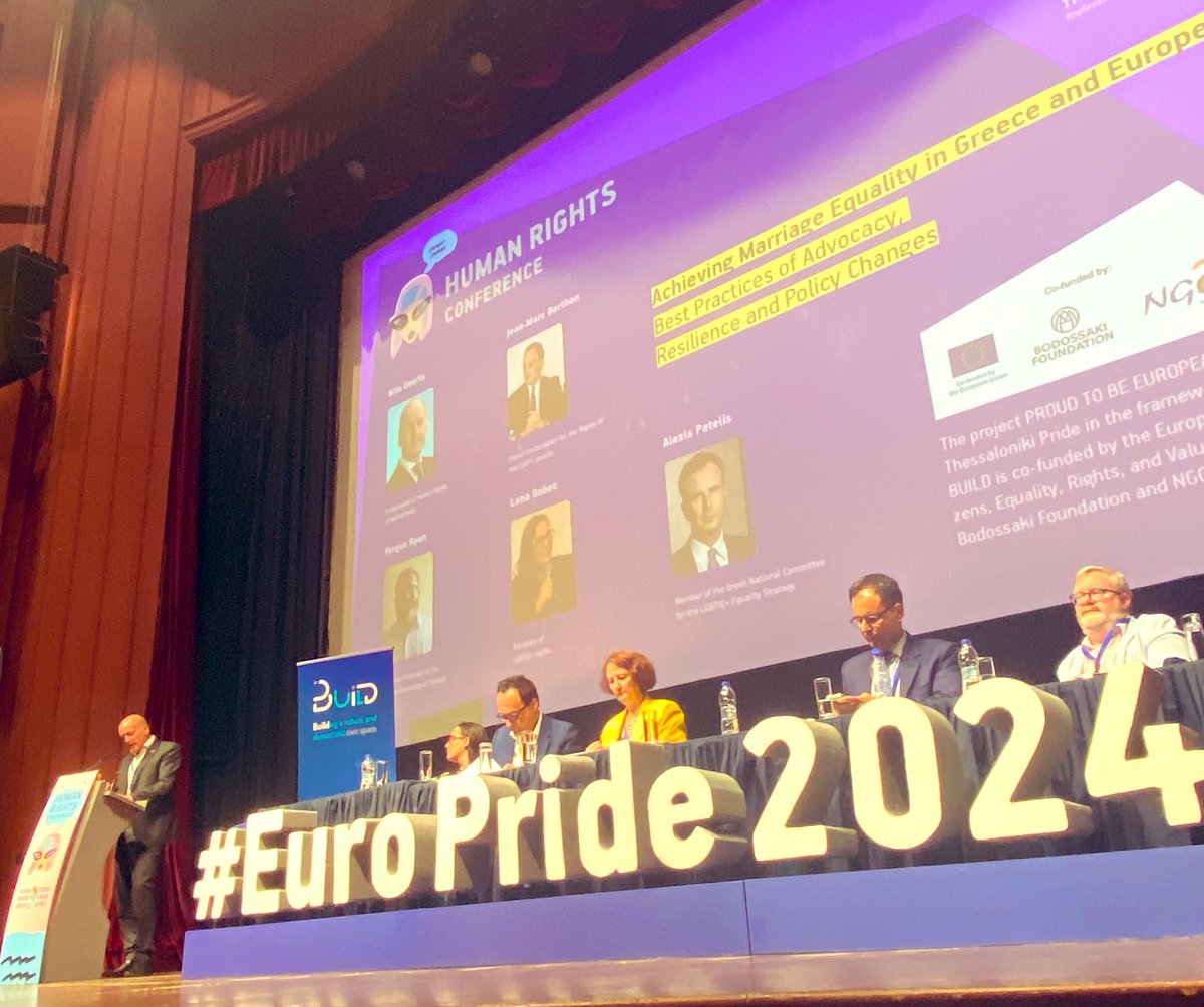 “Your are fine the way you are. You are just fine the way you are.” Powerful words by 🇳🇱 Human Rights Ambassador Wim Geerts at the opening day of the Human Rights Conference of #EuroPride2024 in Thessaloniki. 🏳️‍🌈🇬🇷
