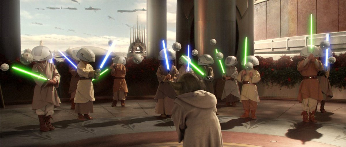 RaThrashhead's tweet photo. @network_echo I don't want to defend this piece of garbage show, but in the prequels, younglings had lightsaber-training way younger then she is. So she had years of training. Doesn't explain why she was more effective than her master, but her being capable, in general, is not an issue imo. https://t.co/o1tZPIRMpT