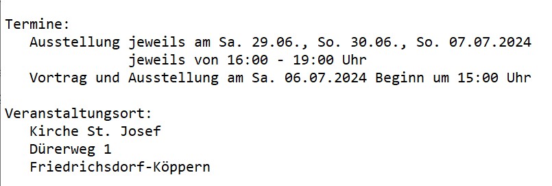 "Lebens.Raum Psalmen" - Ausstellung u. Vorträge in der katholischen #Kirche St. Josef in Friedrichsdorf-Köppern. 

Erlebe ästhetische Kraft der #Psalmen, Reichtum ihrer #Bilder und #Kunst des Ausdrucks menschlicher #Existenz.
