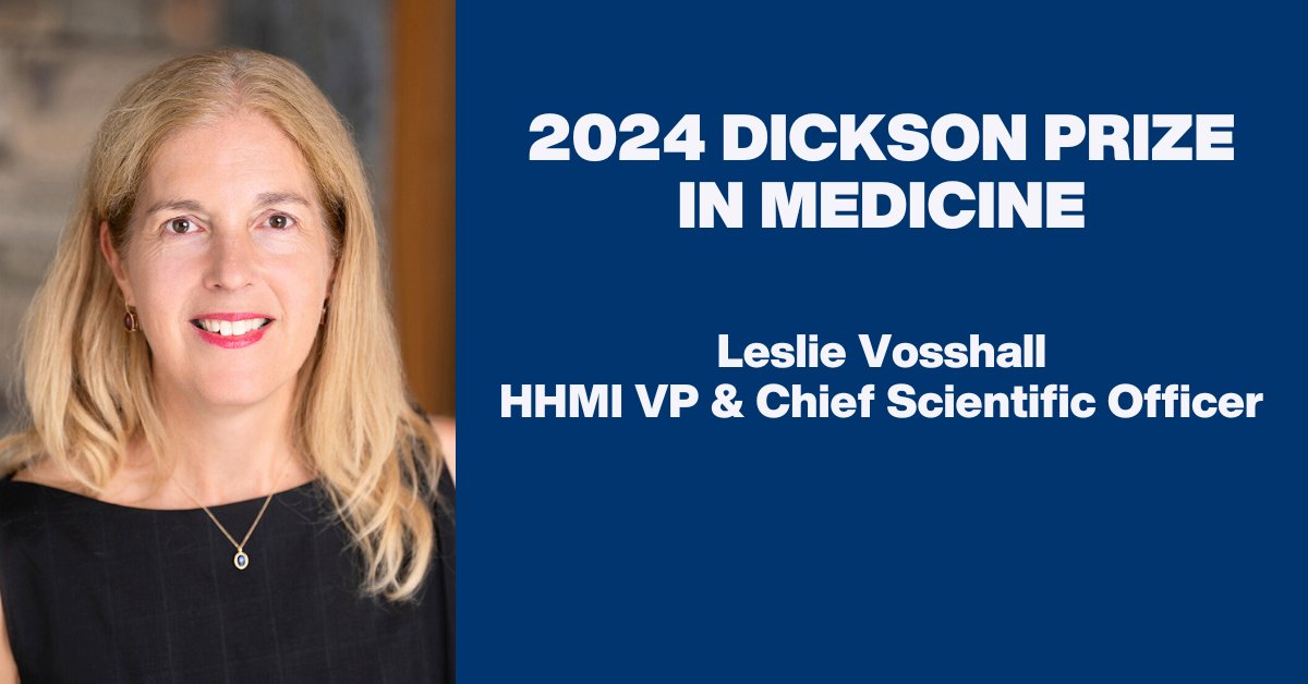 HHMI (@hhminews) on Twitter photo š Congratulations to HHMI's <a href="/leslievosshall/">Leslie Vosshall PhD</a>, who has been awarded the 2024 Dickson Prize in Medicine from <a href="/PittHealthSci/">Pitt Health Sciences</a>!
Leslie is being honored for her foundational work on the genetic basis of chemosensory behavior in insects and humans.
More: dicksonprize.pitt.edu š Congratulations to HHMI's <a href="/leslievosshall/">Leslie Vosshall PhD</a>, who has been awarded the 2024 Dickson Prize in Medicine from <a href="/PittHealthSci/">Pitt Health Sciences</a>!
Leslie is being honored for her foundational work on the genetic basis of chemosensory behavior in insects and humans.
More: dicksonprize.pitt.edu